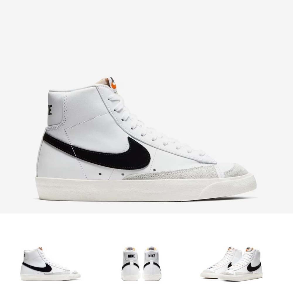 Nike Women’s White and Black High-Top Sneakers